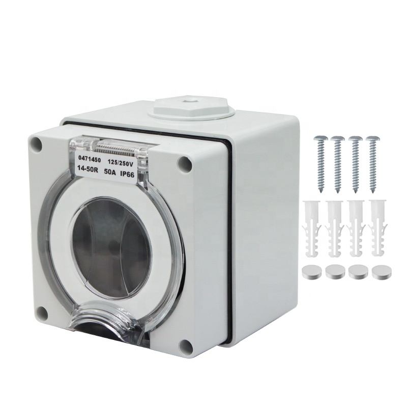 Outdoor Power Inlet Box - 50 ampères gerador rv caixa de