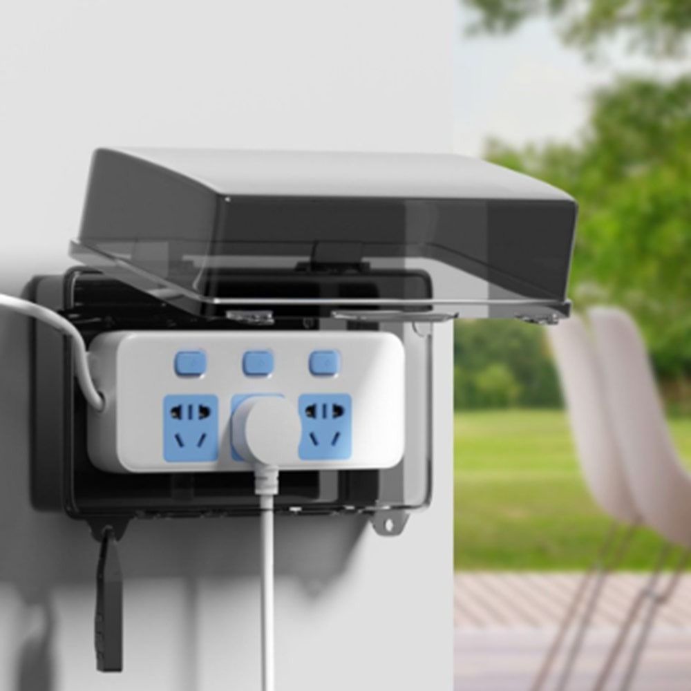 Outdoor Power Strip Weatherproof - Caixa de Plástico Durável à Prova