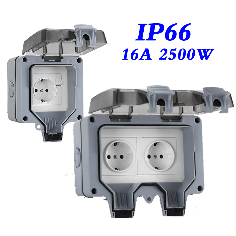 Outdoor Power Inlet Box - 16a ue kr parede ao ar