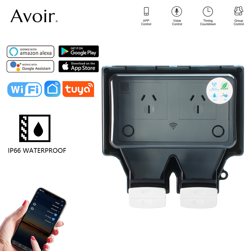 Outdoor Power Inlet Box - Avoir Tuya Wifi Tomada Elétrica Impermeável