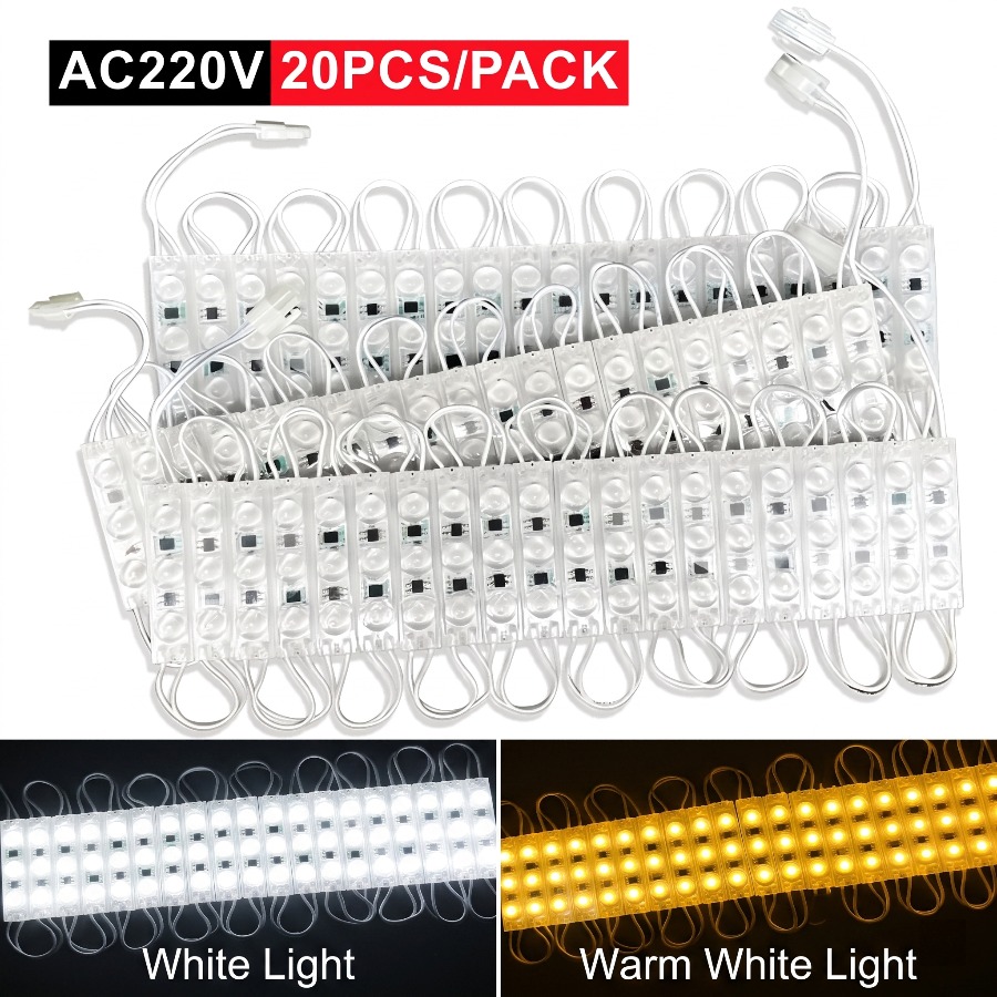 Outdoor Power Strip Weatherproof - Módulo LED 220V de Alta Luminosidade
