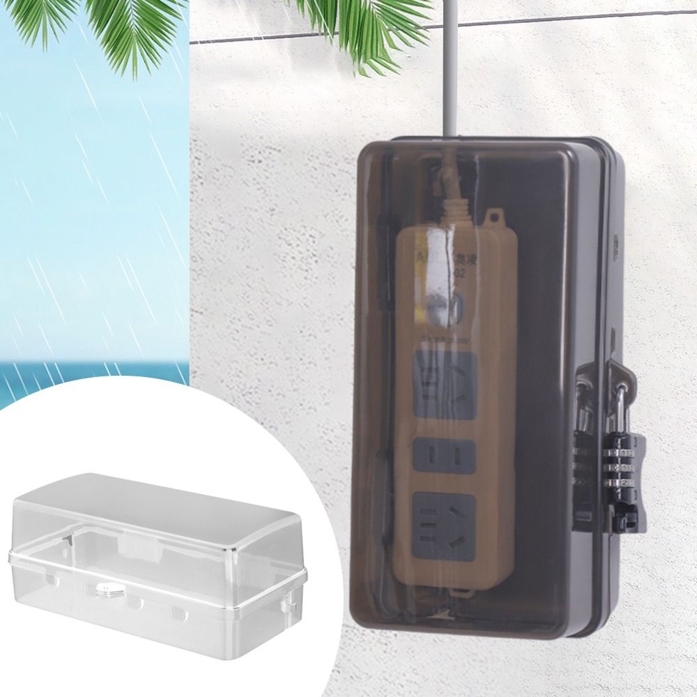 Outdoor Power Strip Weatherproof - Caixa de Plástico Portátil Antifurto à