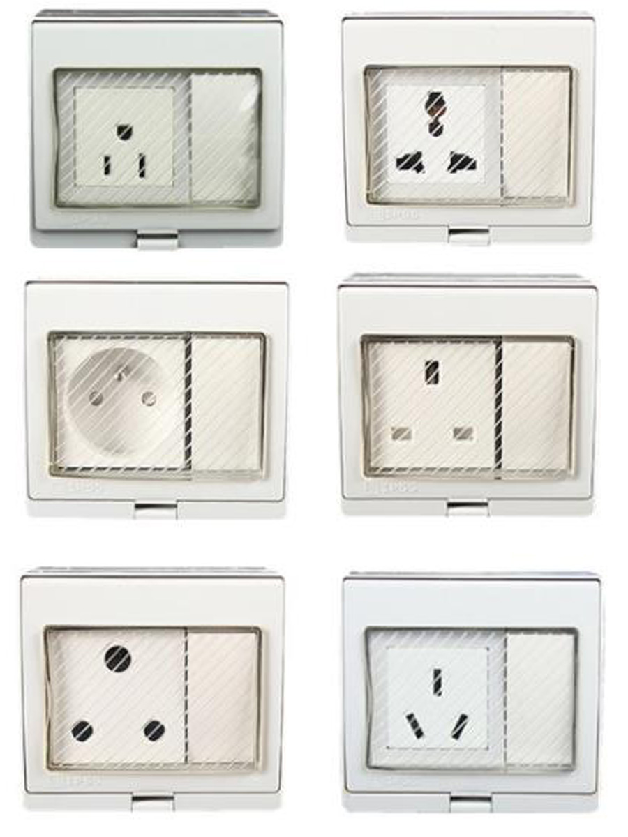 Outdoor Power Inlet Box - Tomada de Parede Externa Branca IP55