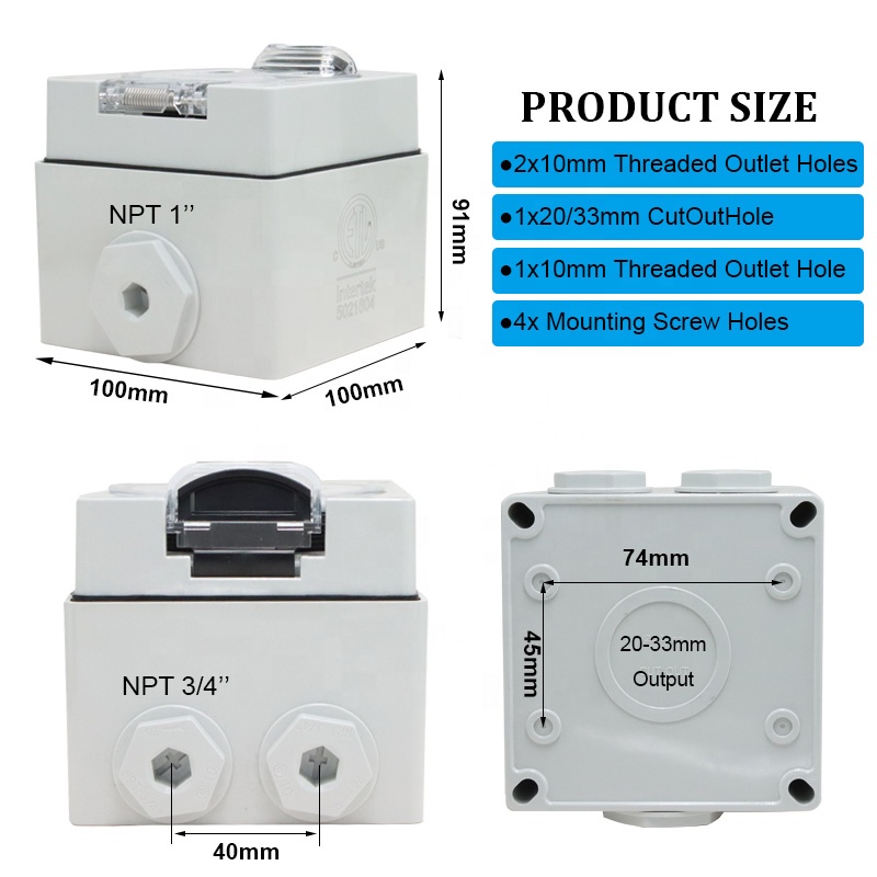50 ampères gerador rv caixa de - Outdoor Power Inlet Box avaliação e preço