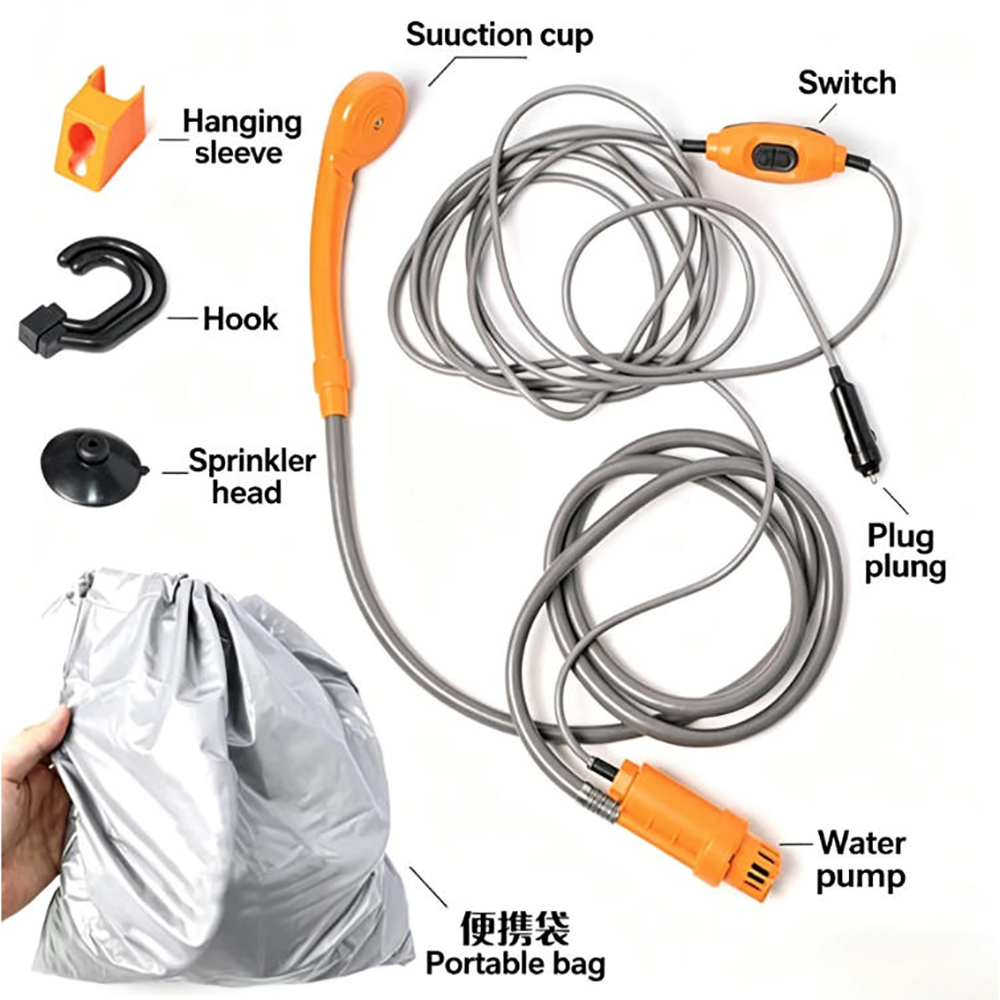 Chuveiro Portátil 12V 24V para - Outdoor Power Washer avaliação e preço