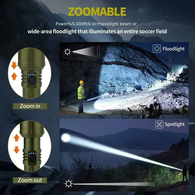 Lanterna brilhante com zoom e  - Outdoor Power Bank avaliação e preço