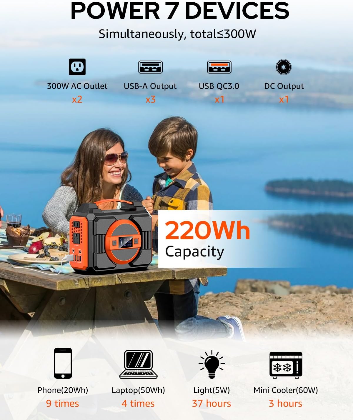 Estação de Energia Portátil 30 - Outdoor Power Bank With Ac Outlet avaliação e preço