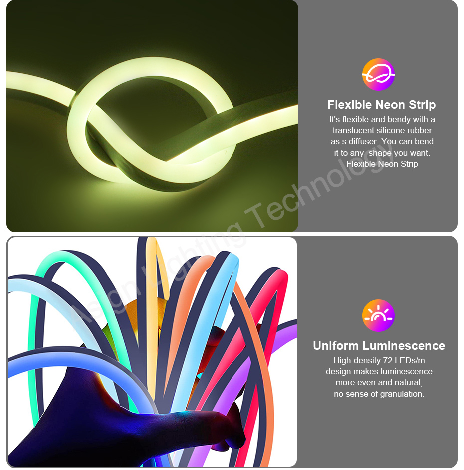 Fita de LED Neon RGB 220V com  - Outdoor Power Strip Weatherproof avaliação e preço