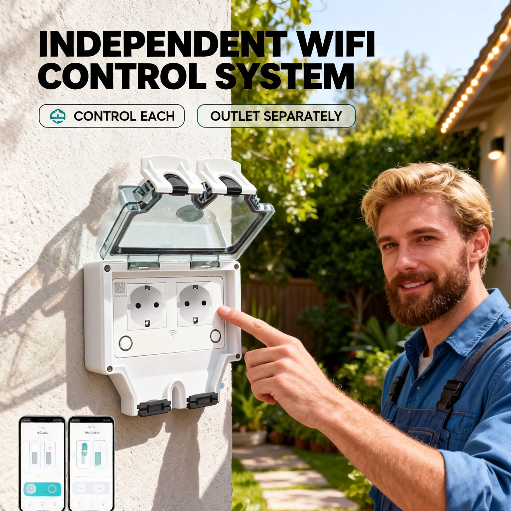 Tuya tomada de parede elétrica - Outdoor Power Inlet Box avaliação e preço